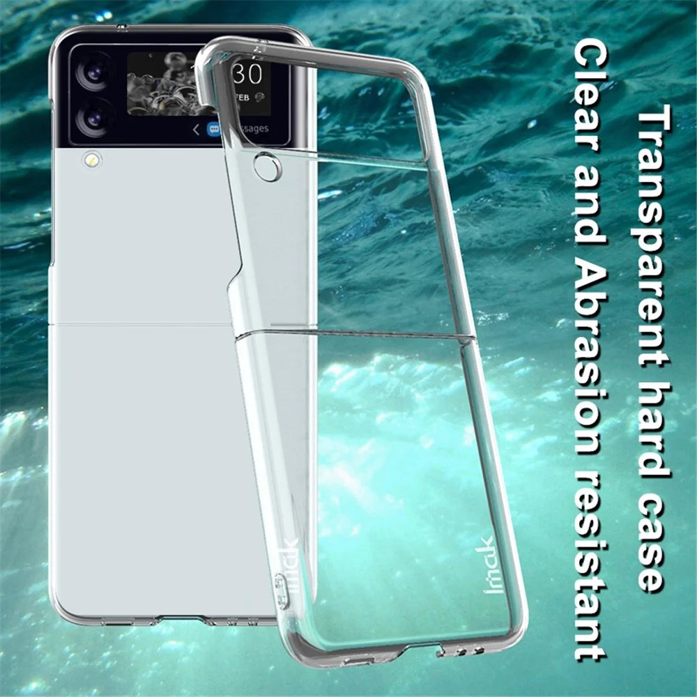 IMAK Air II Pro PC Phone Case for Samsung Galaxy Z Flip4 5G Crystal Clear Ultra Slim Anti-scratch Phone Cover  (Upper Cover + Lower Cover) - 2