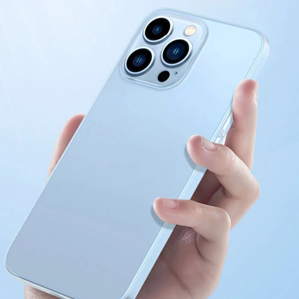 YOOBAO Matte Phone Case for iPhone 13 Pro Max 6.7 inch Ultra-Thin Anti-Fall Cover Silicone+Acrylic Slim Case - Blue - 2