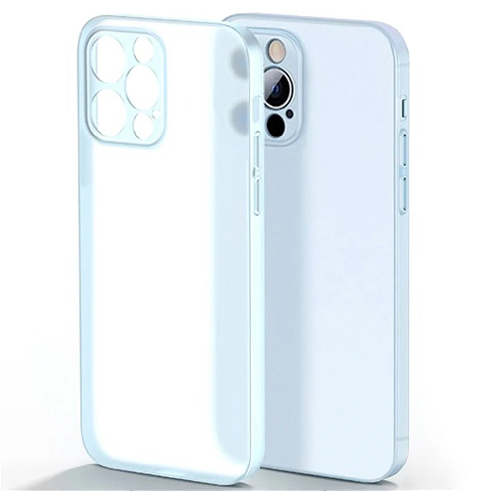 YOOBAO Ultra-Thin Case for iPhone 13 Pro 6.1 inch Protective Matte Cover Silicone+Acrylic Slim Phone Case - Blue - 1