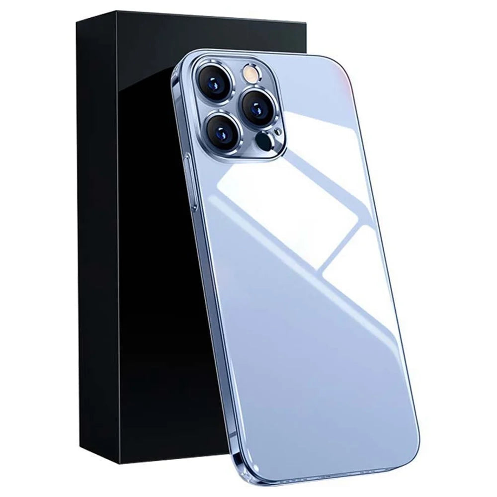 YOOBAO For iPhone 13 Pro Max 6.7 inch Electroplating Phone Case Anti-scratch Clear Silicone Cover with Camera Lens Film - Transparent - 1