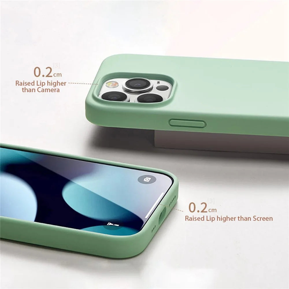 YOOBAO For iPhone 13 Pro 6.1 inch Soft Silicone Case Ultra Slim Smooth Touch Anti-drop Phone Cover - Green - 2