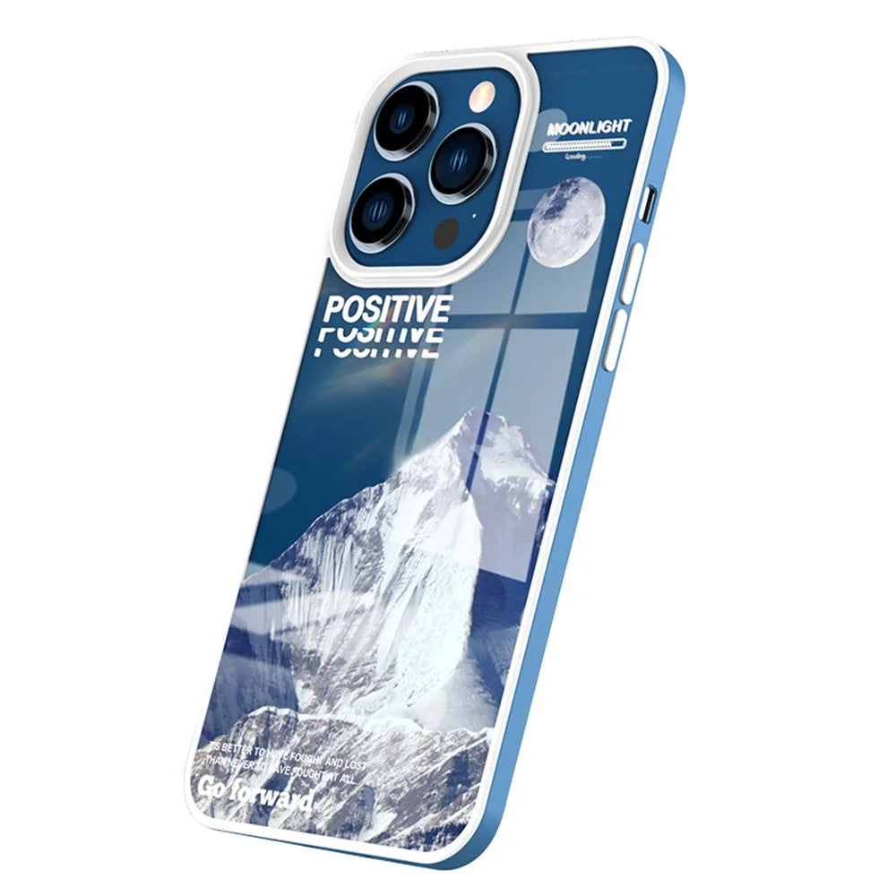 YOOBAO For iPhone 13 Pro 6.1 inch Drop-proof TPU Phone Case Volcano Iceberg Pattern Printing Back Cover - Iceberg - 1