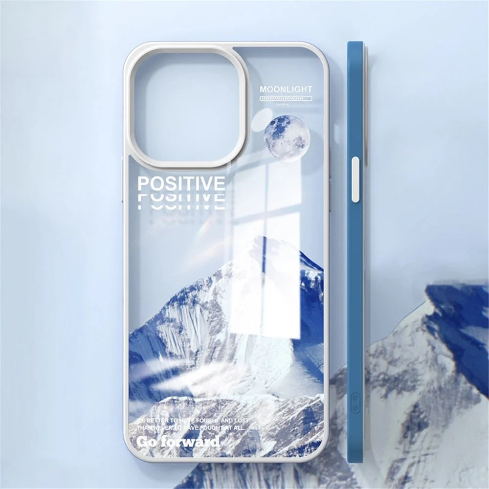 YOOBAO For iPhone 13 Pro 6.1 inch Drop-proof TPU Phone Case Volcano Iceberg Pattern Printing Back Cover - Iceberg - 2