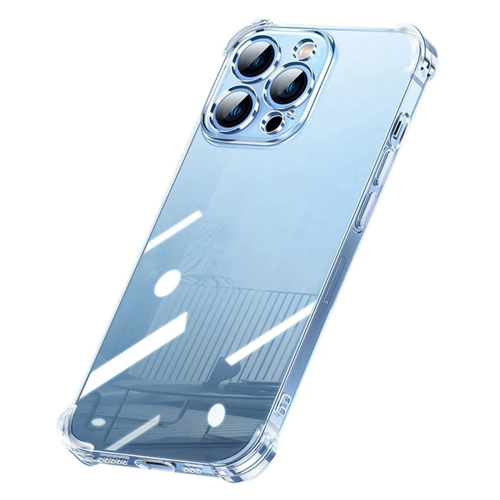 YOOBAO for iPhone 13 Pro 6.1 inch Clear Soft Silicone Phone Case Four Corners Airbag Protection Back Cover - 1