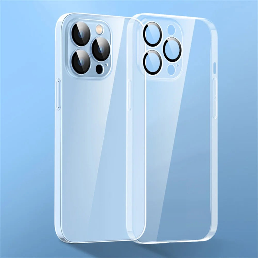 YOOBAO Anti-drop Phone Case for iPhone 13 Pro Max 6.7 inch, Ultra Slim Dust-proof Cell Phone Cover with Lens Film - Transparent - 1