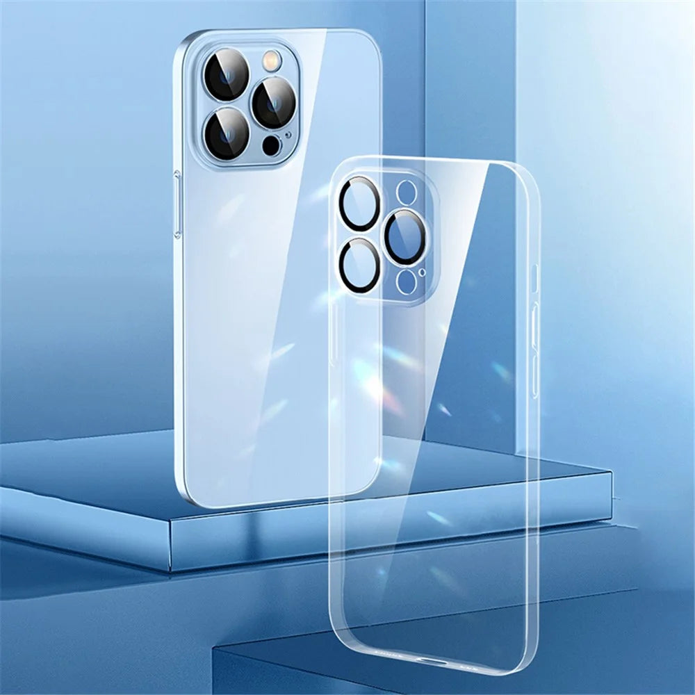 YOOBAO Anti-drop Phone Case for iPhone 13 Pro Max 6.7 inch, Ultra Slim Dust-proof Cell Phone Cover with Lens Film - Transparent - 2