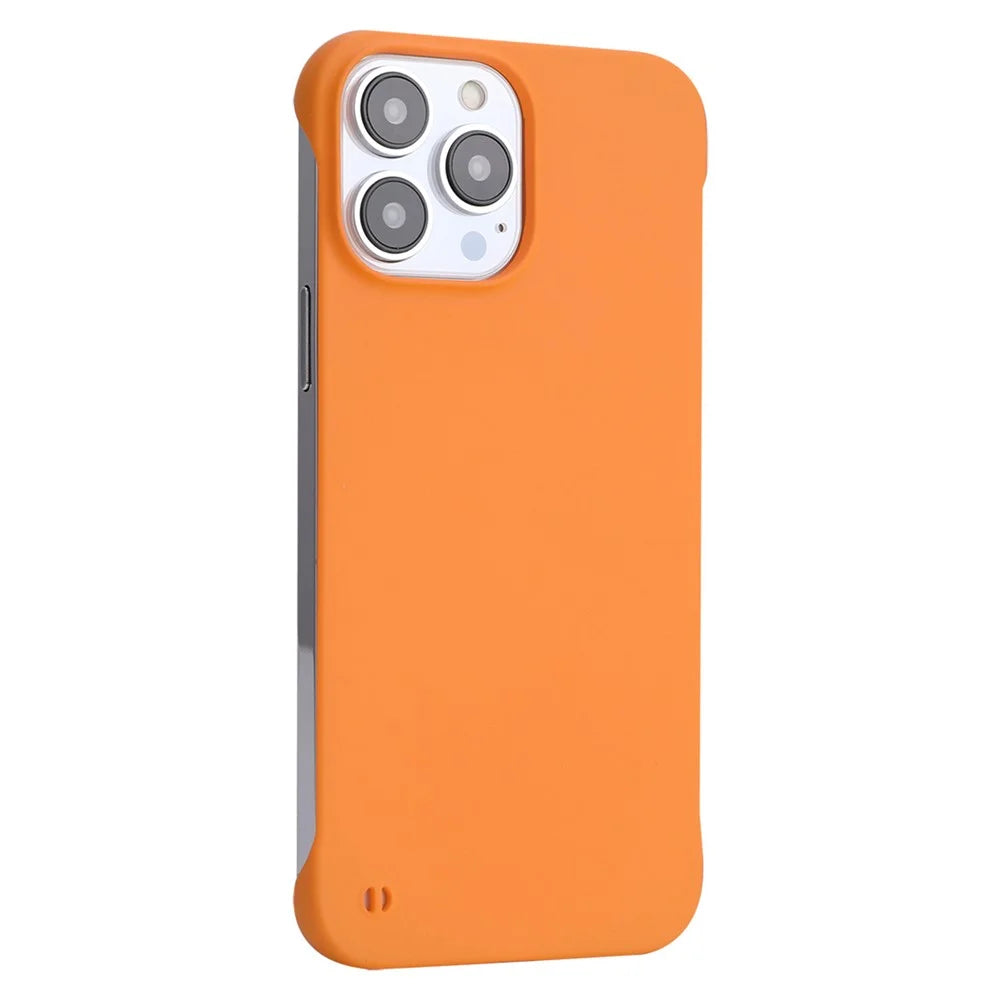 ENKAY HAT PRINCE for iPhone 14 Pro Max 6.7 inch Light Slim Cell Phone Case Rubberized Matte Anti-wear Hard PC Back Cover - Orange - 1