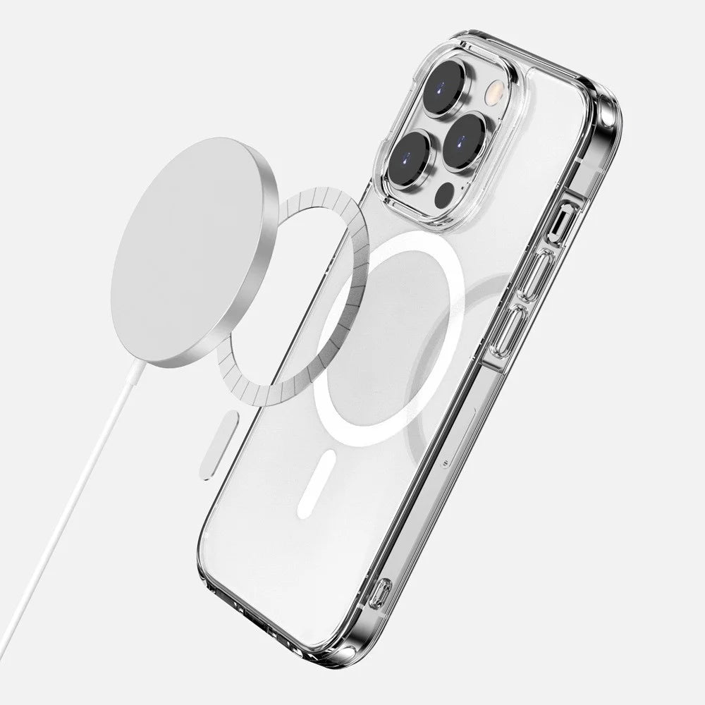Aurora Series Phone Case for iPhone 14 6.1 inch Magsafe Magnetic Charging TPU+PC Phone Cover - Transparent - 3