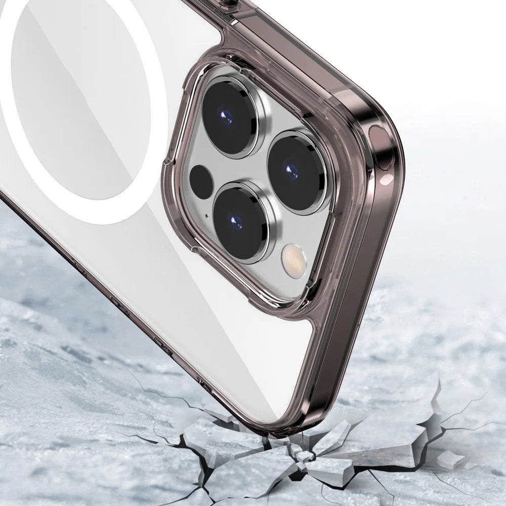 Aurora Series Phone Case for iPhone 14 6.1 inch Magsafe Magnetic Charging TPU+PC Phone Cover - Transparent - 5