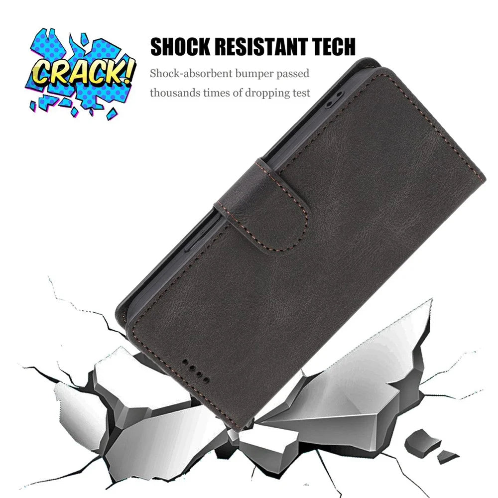 For iPhone 14 Plus PU Leather Full Protection Phone Wallet Case Flip Stand Protective Cover with Strap - Black - 5