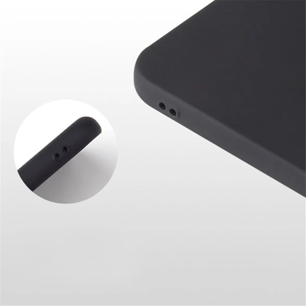 For iPhone 15 Plus / 14 Plus Matte Surface Soft TPU Phone Back Cover Anti-Drop Anti-Fingerprint Case - Black - 6
