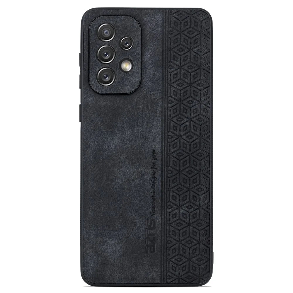 AZNS Phone Case For Samsung Galaxy A53 5G, Anti-fall PU Leather Coated TPU Well-protected Mobile Phone Cover - Black - 2
