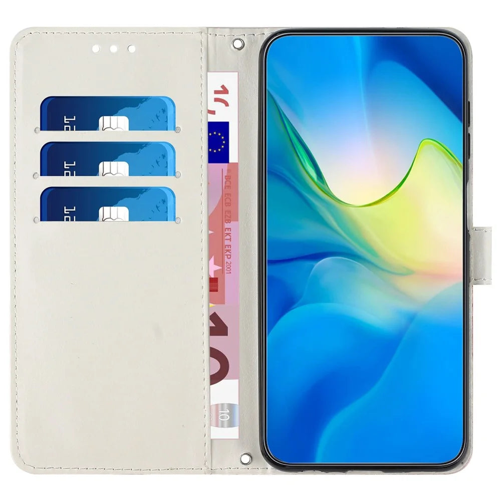 For iPhone 6 / 7 / 8 4.7 inch / SE (2020) / (2022) PU Leather Stand Case Marble Pattern Printing Magnetic Clasp Phone Wallet Cover with Strap - Purple - 2