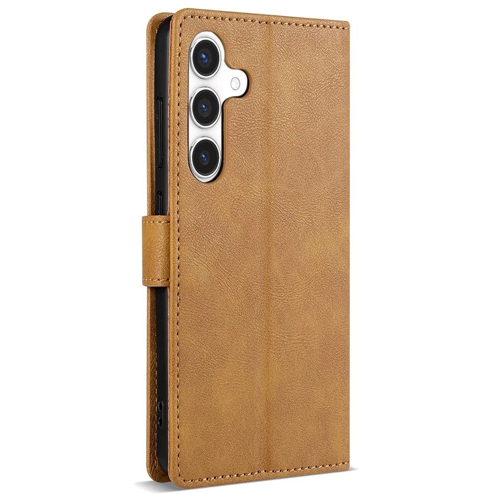 N.BEKUS CSJ-001 For Samsung Galaxy A05s 4G Wallet Case Protective Leather Phone Cover - Brown - 6