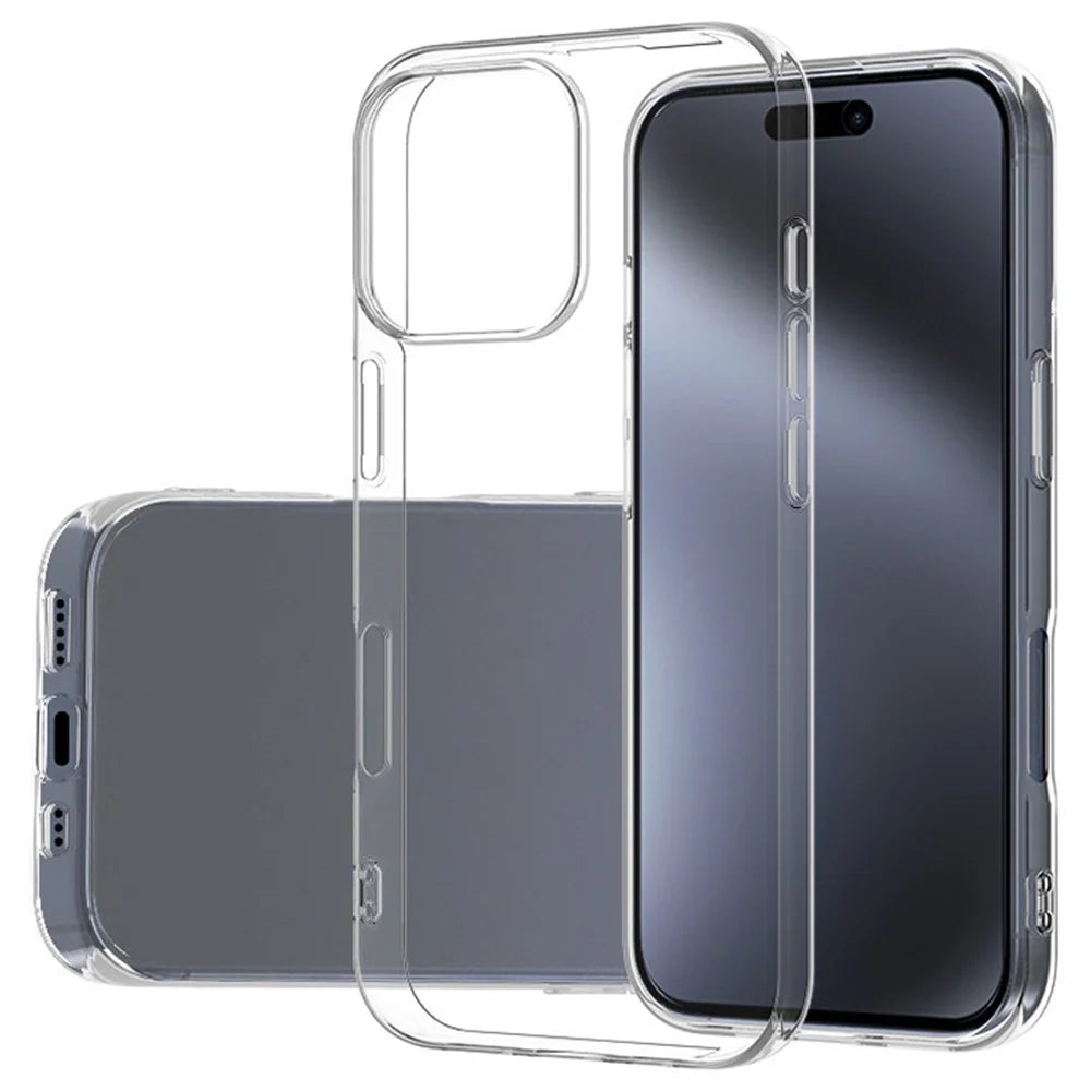 For iPhone 16 Pro Case Ultra Thin Soft TPU Phone Cover HD Transparent - 1