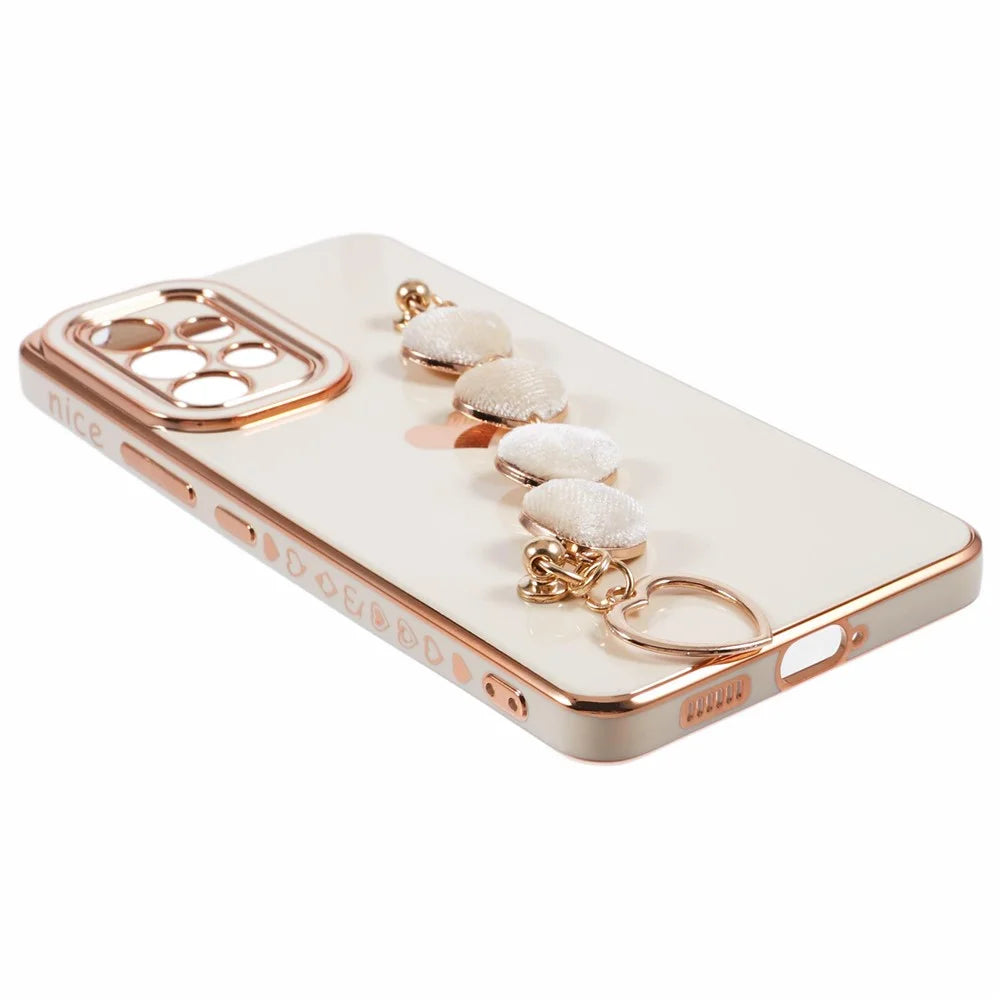For Samsung Galaxy A23 4G / A23 5G (Global Version) Case Shockproof TPU Phone Cover with Strap - White - 5