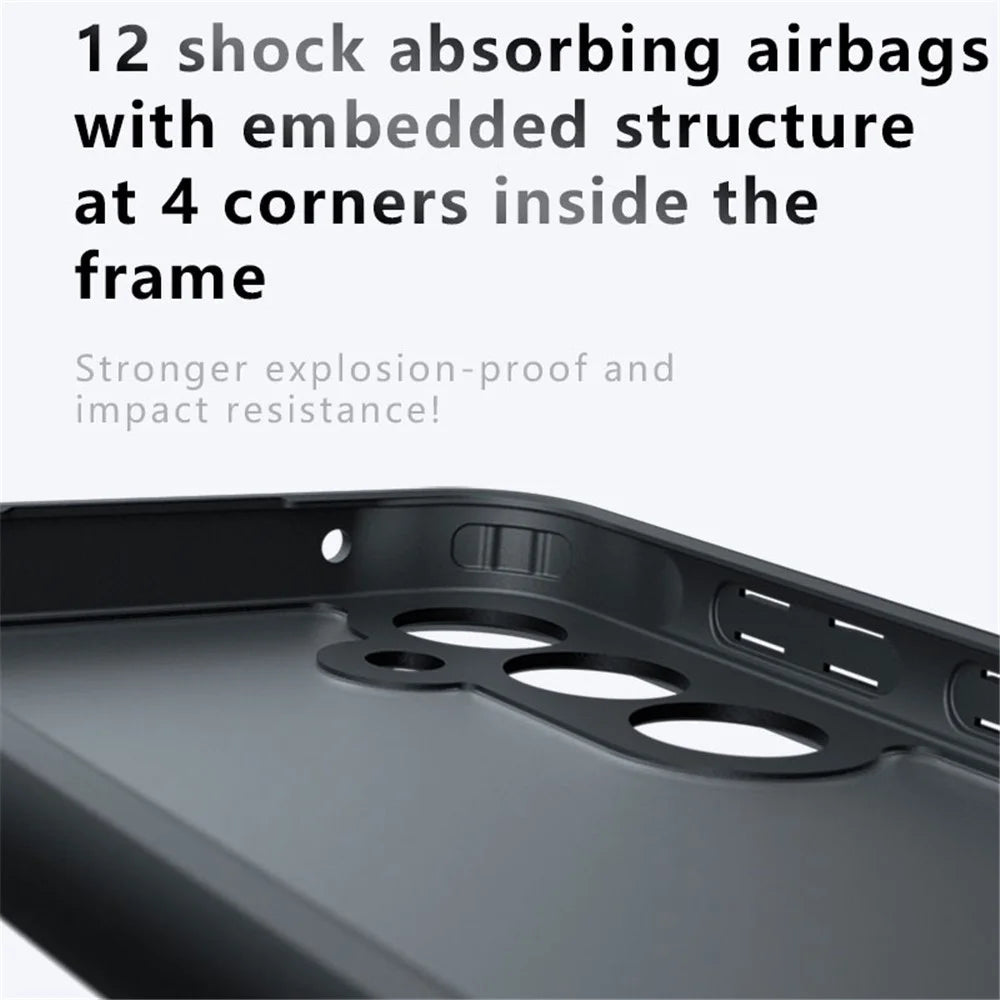 For Samsung Galaxy A55 5G Case Transparent Phone Cover TPU + PC 2-in-1 - 2