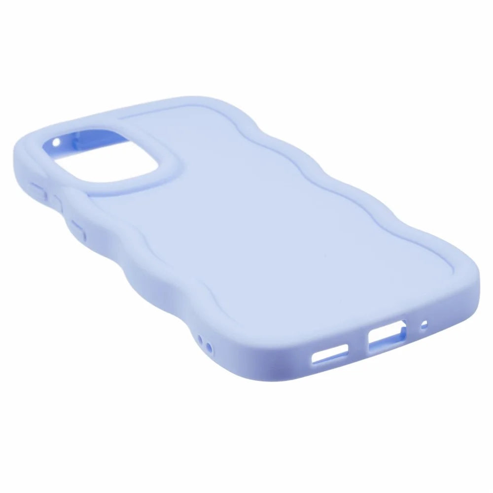 XL Series For Samsung Galaxy A33 5G Case Solid Color Wavy Edge Anti-Drop TPU Phone Cover - Purple - 4