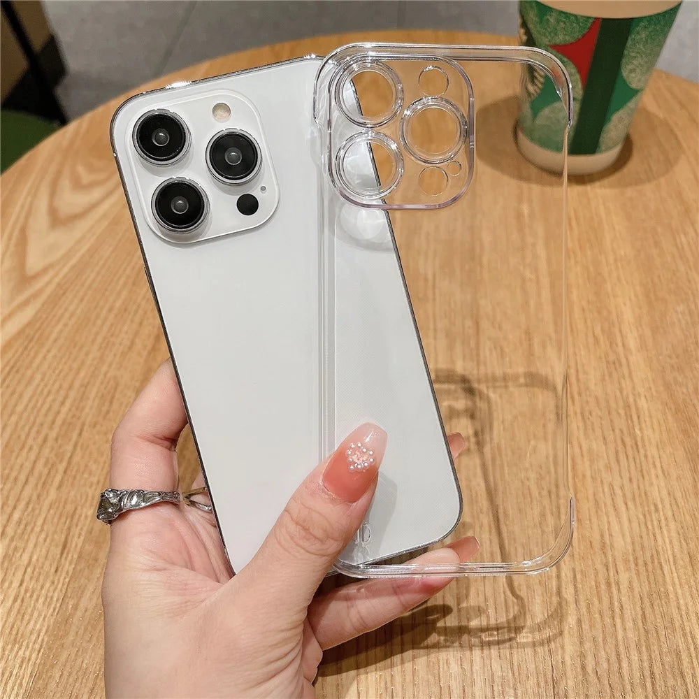 For iPhone 15 Pro Case Hard PC Frameless Anti-Scratch Transparent Phone Cover - 2