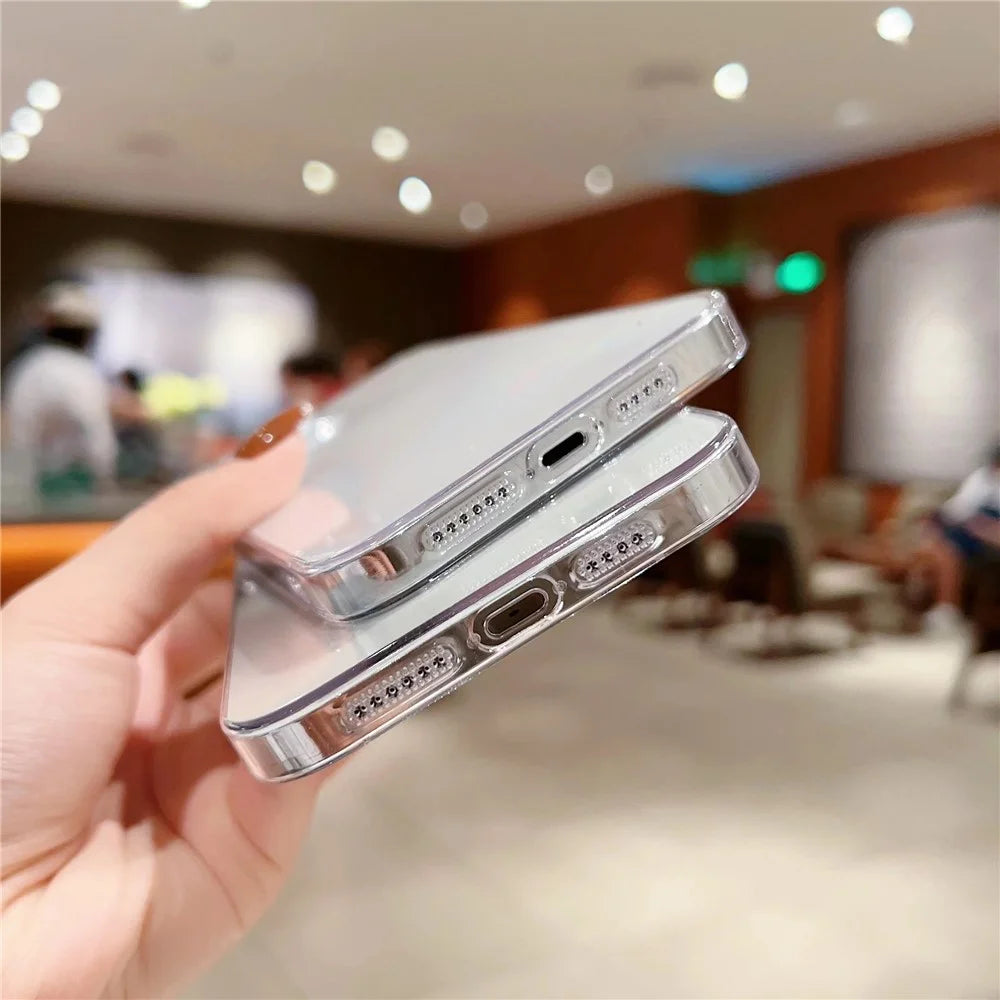 For iPhone 15 Pro   Phone Case Hard PC Transparent Mobile Phone Cover - 3