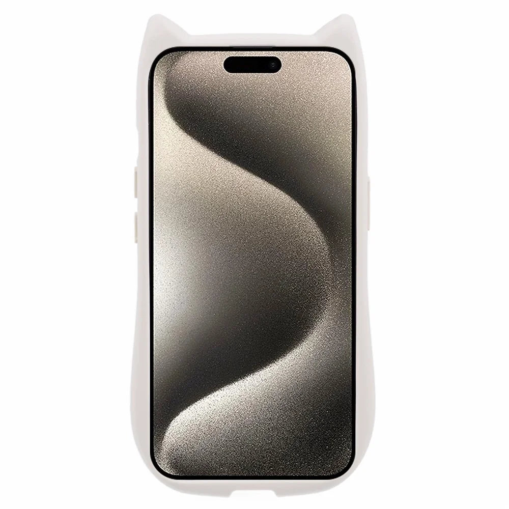 JTW Series For iPhone 15 Plus Case Epoxy Design TPU Phone Cover - Beige - 2