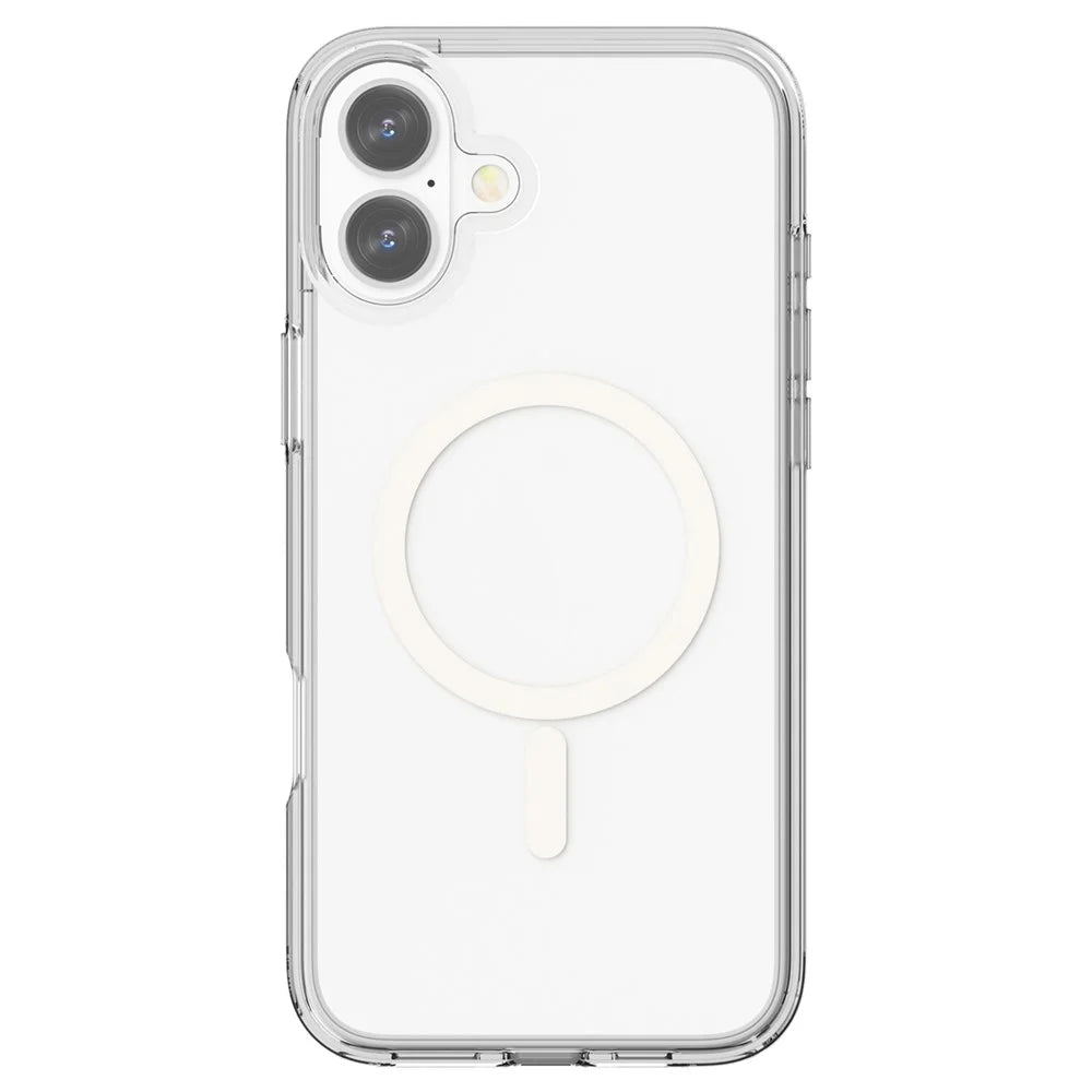 For iPhone 16 Magnetic Phone Case PC+TPU Scratch-Proof Cover Compatible with MagSafe - Transparent - 2