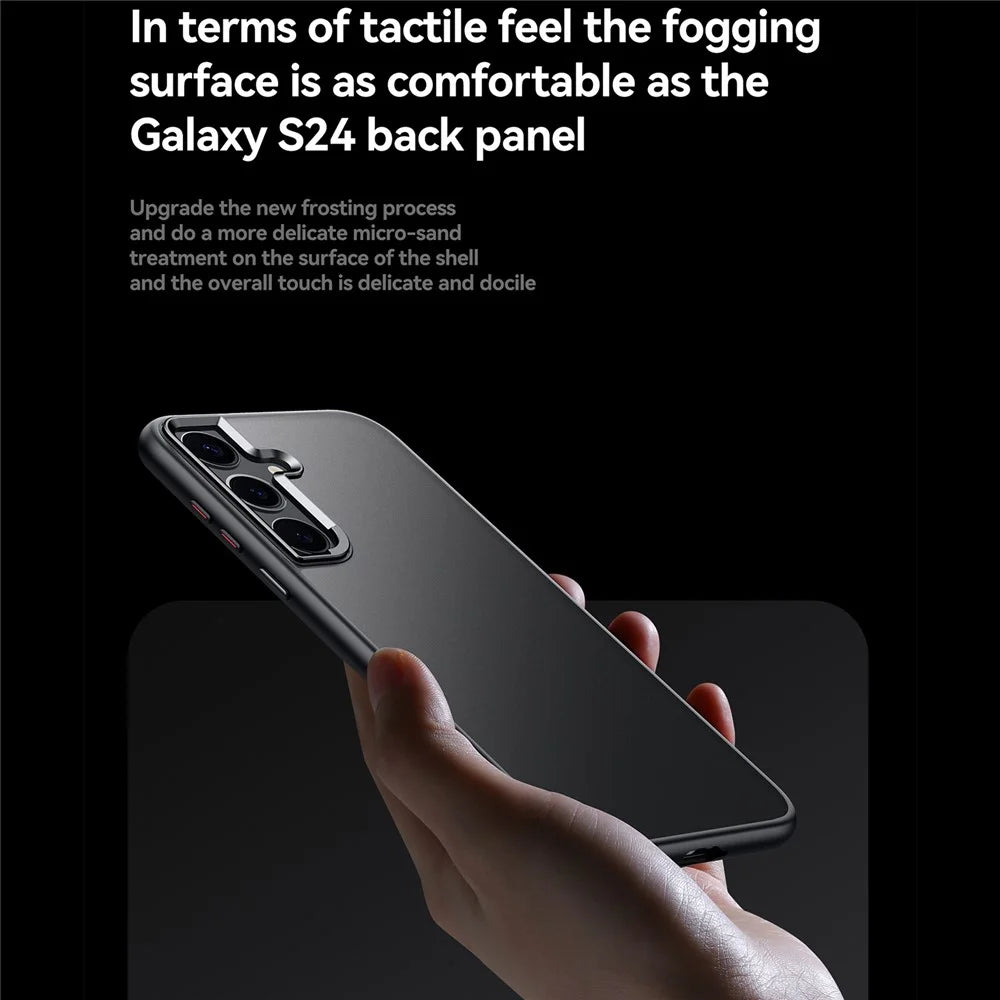 SULADA For Samsung Galaxy S24+ Case PC+TPU Shockproof Matte Phone Protector Cover - Grey - 2