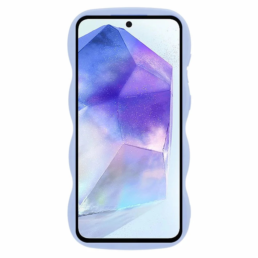 XL Series For Samsung Galaxy A25 5G (Global) (161.0 X 76.5 X 8.3mm) Case TPU Phone Cover Wavy Edge - Purple - 2