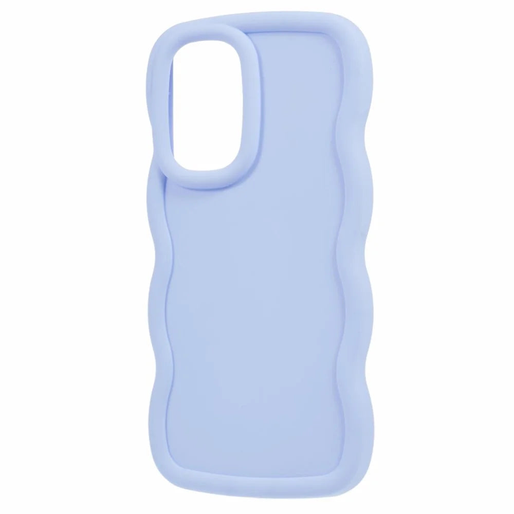 XL Series For Samsung Galaxy A13 4G Case Solid Color Mobile Phone TPU Cover Wavy Edge - Purple - 3