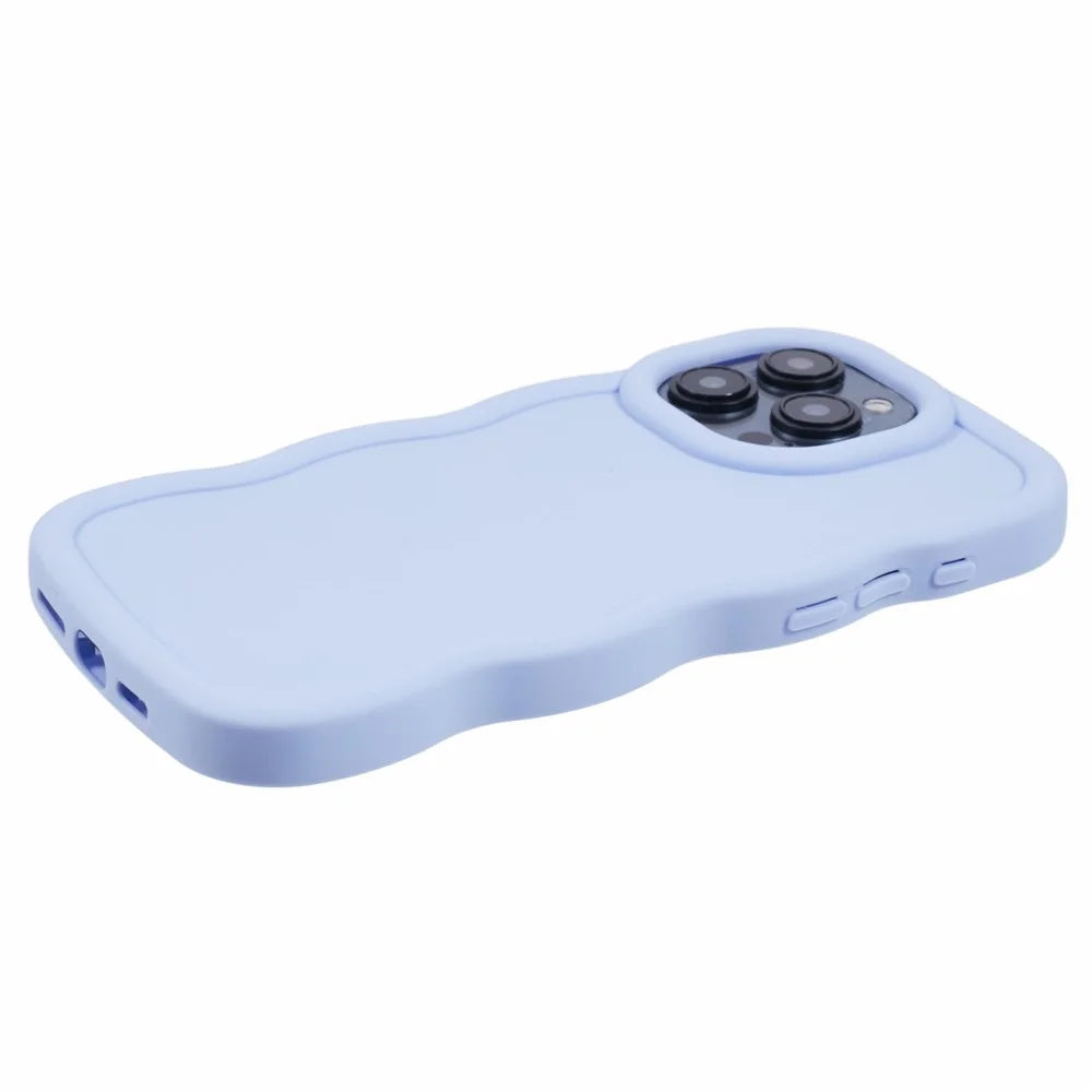 XL Series For iPhone 12 Pro Max TPU Case Wave Frame Mobile Phone Cover   - Purple - 5