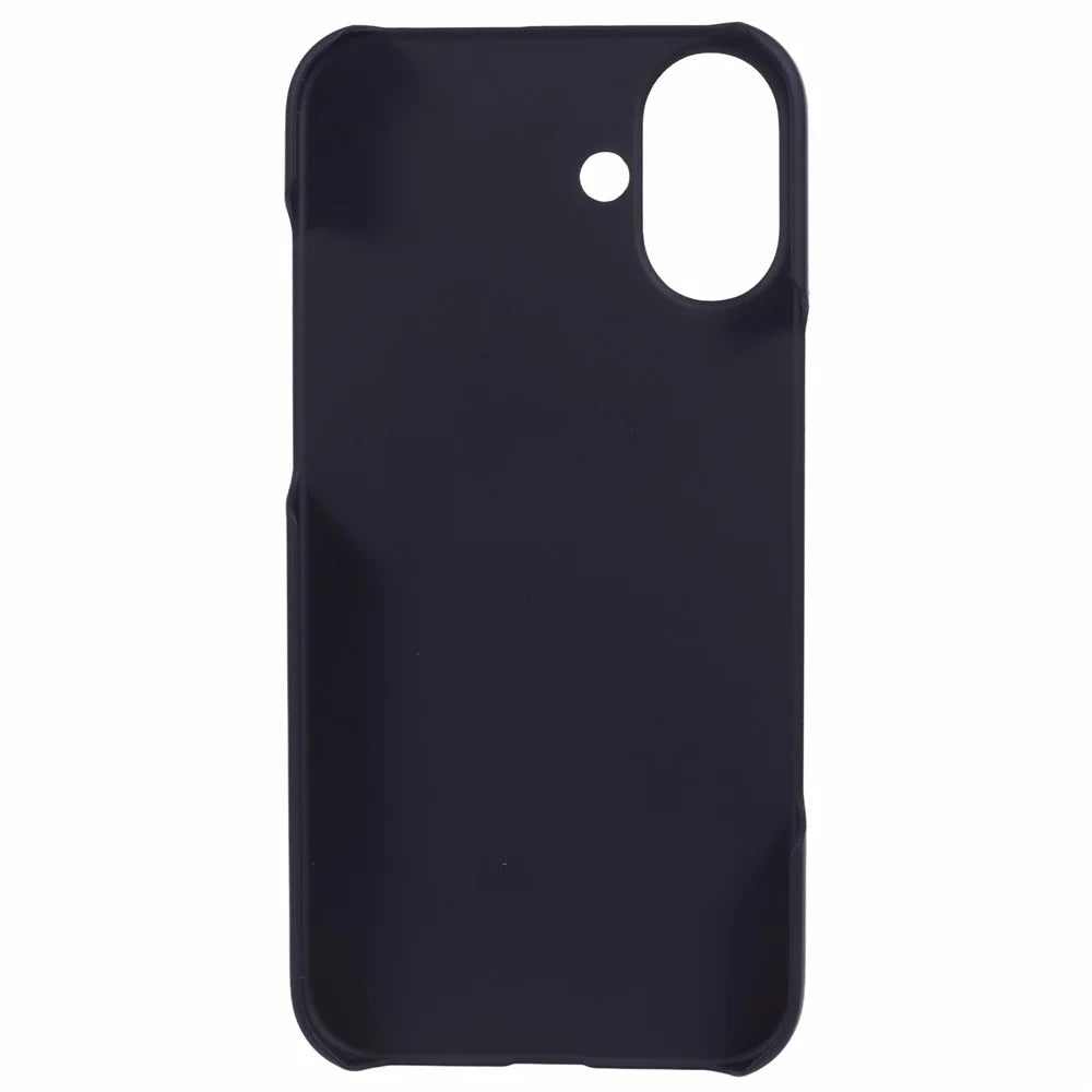 For iPhone 16 Shockproof Hard PC Phone Case Rubberized Phone Cover - Black - 2