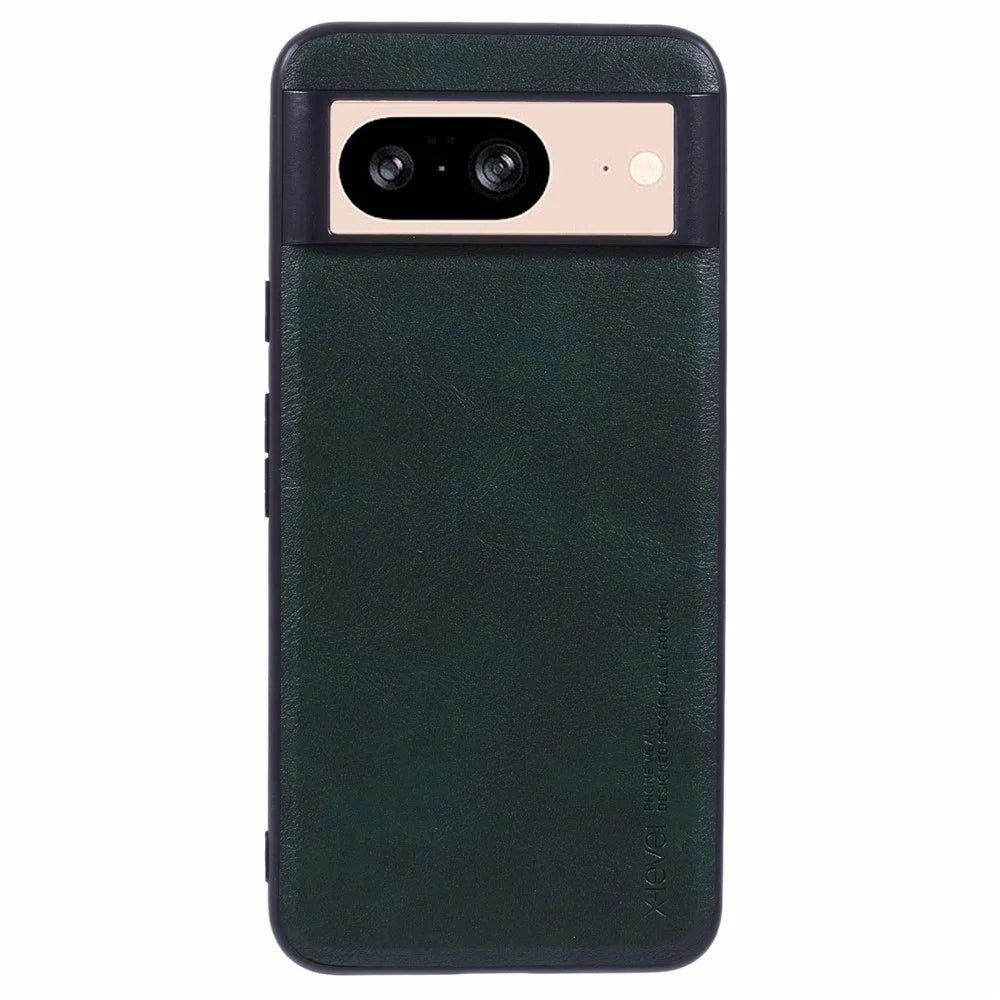X-LEVEL Bojue-3 Series For Google Pixel 8 Protective Case PU Leather + PC + TPU Hybrid Phone Cover - Midnight Green - 1