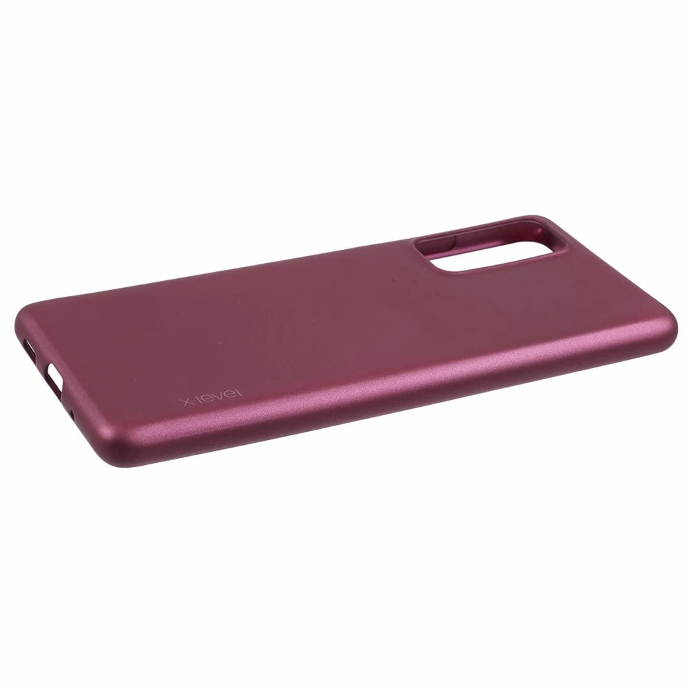 X-LEVEL Guardian Series For Samsung Galaxy S20 FE 5G / S20 FE / S20 FE 2022 / S20 Lite Cases Matte TPU Phone Cover - Wine Red - 5