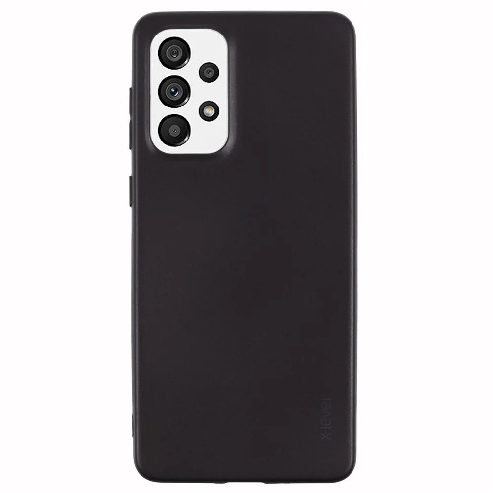 X-LEVEL Guardian Series For Samsung Galaxy A73 5G Case Matte TPU Protective Phone Cover - Black - 1