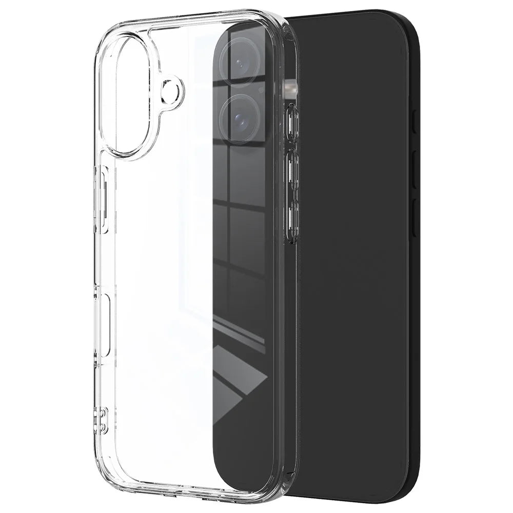 For iPhone 16 Case Clear Shockproof Acrylic + TPU Phone Cover - 2