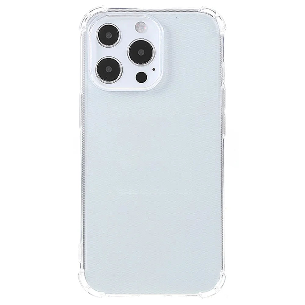 For iPhone 16 Pro Case TPU Four Corners Protective Cover Transparent - 1