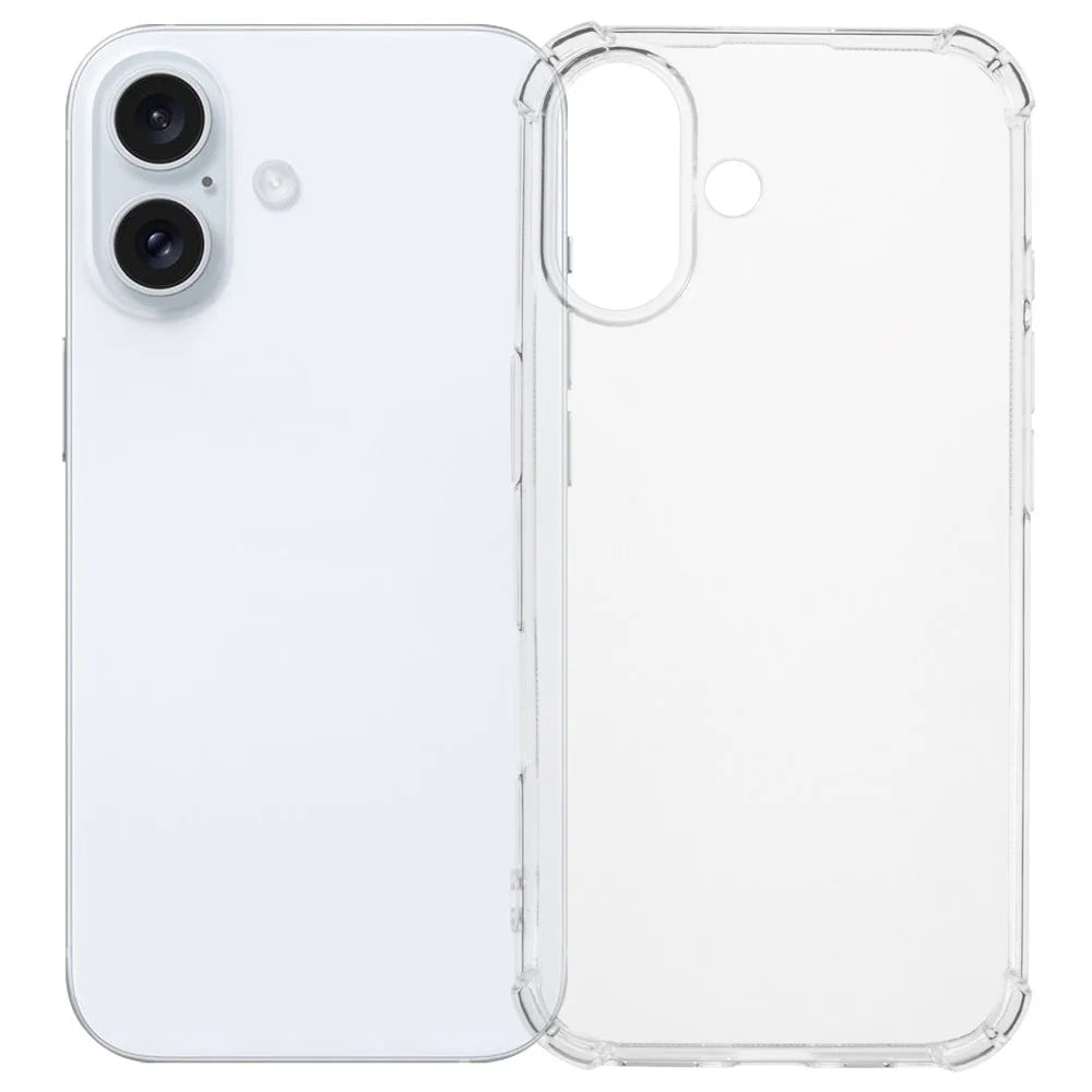 For iPhone 16 Case Transparent Soft TPU Phone Cover 4 Corner Air Cushion - 1