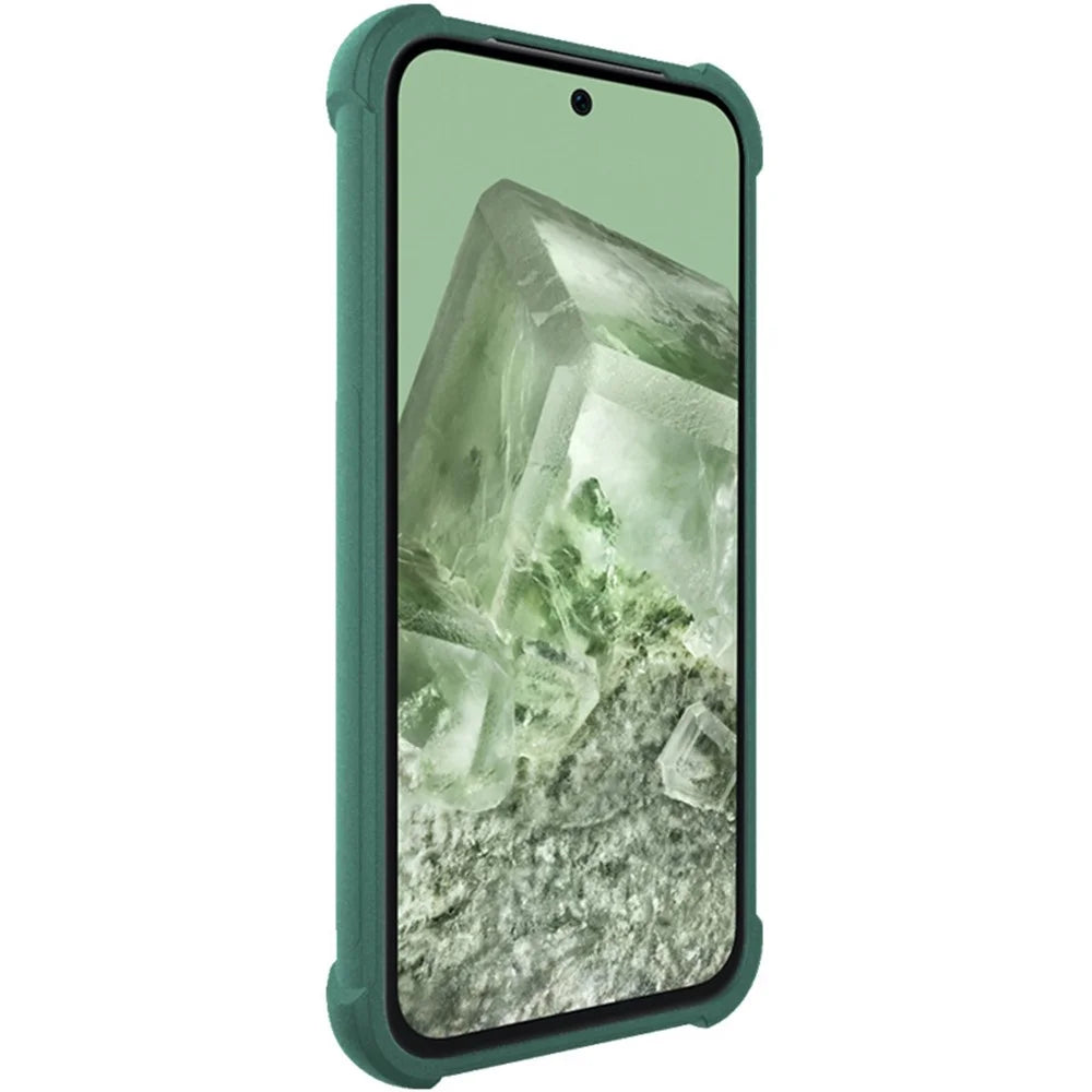 IMAK For Google Pixel 8a Case Reinforced Corners Matte TPU Phone Cover - Green - 4