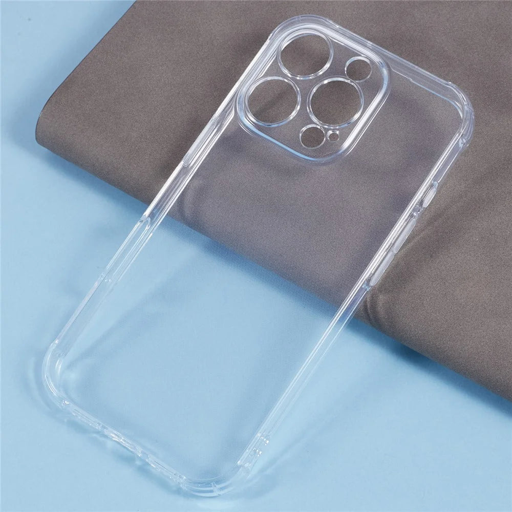 For iPhone 16 Pro Phone Cases HD Clear TPU Mobile Phone Cover (Precise Rear Lens Cutout) - 4