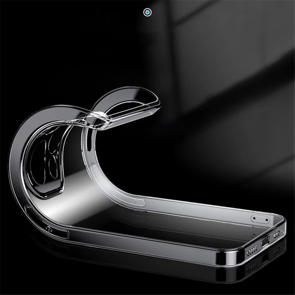 For iPhone 13 mini 5.4 inch Slim Fit Shock Absorption Phone Shell Black Frame Frop Protection Clear TPU Panel Phone Case - 5