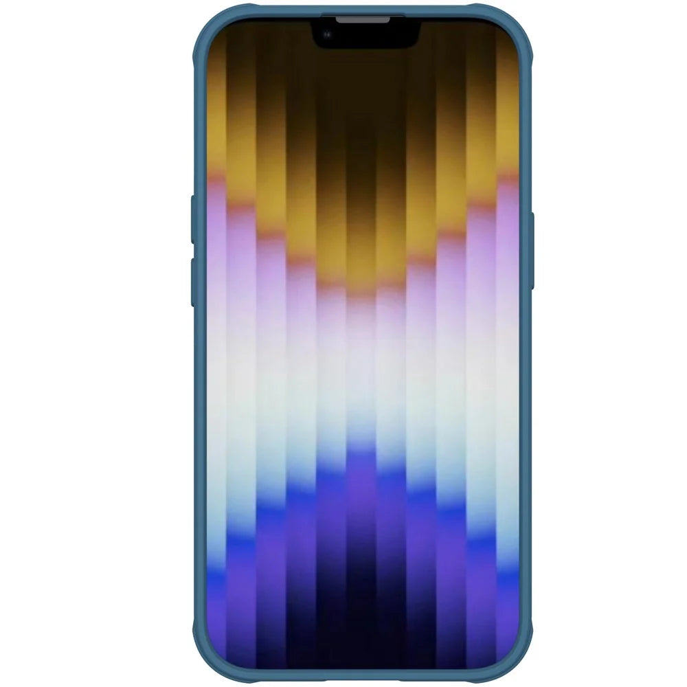 NILLKIN CamShield Pro Series for iPhone 14 Plus PC + TPU Hybrid Phone Case Anti-drop Back Cover with Slide Camera Protection - Blue - 2