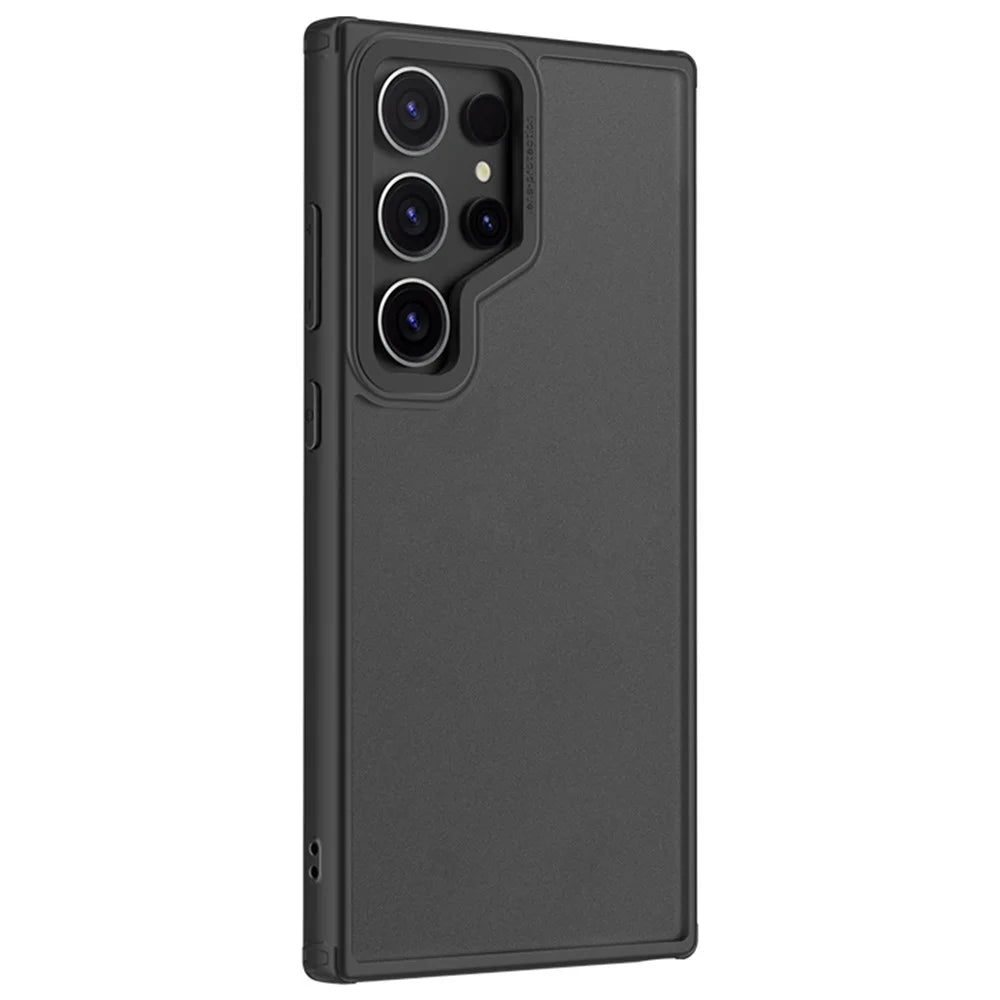 X-LEVEL For Samsung Galaxy S23 Ultra Phone Case Shockproof PC+TPU Matte Cover - Black - 1