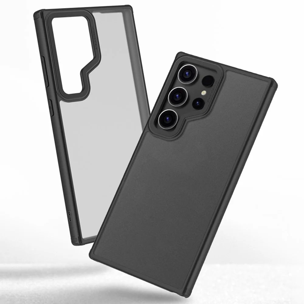 X-LEVEL For Samsung Galaxy S23 Ultra Phone Case Shockproof PC+TPU Matte Cover - Black - 2