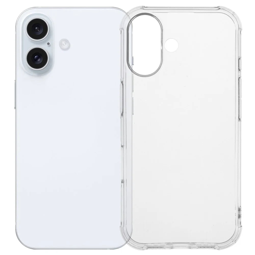 For iPhone 16 Plus Clear TPU Mobile Phone Cover Phone Cases (Big Rear Lens Cutout) - 1