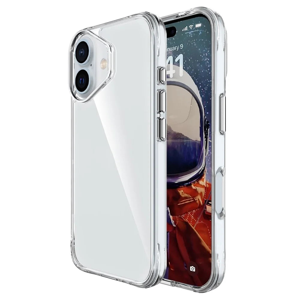 For iPhone 16 Case PC+TPU Drop-Proof Transparent Phone Cover - 2