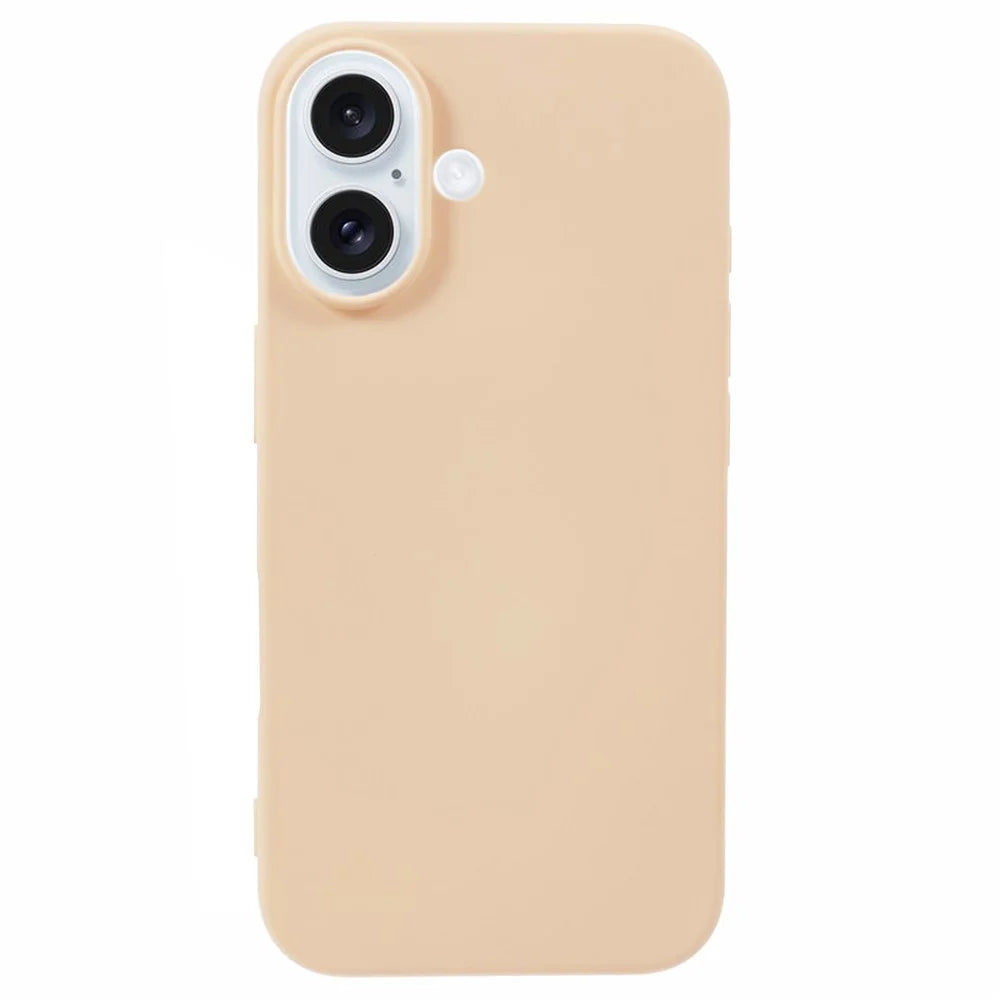 For iPhone 16 Case TPU Phone Cover with Soft Fiber Lining - Pink - 1