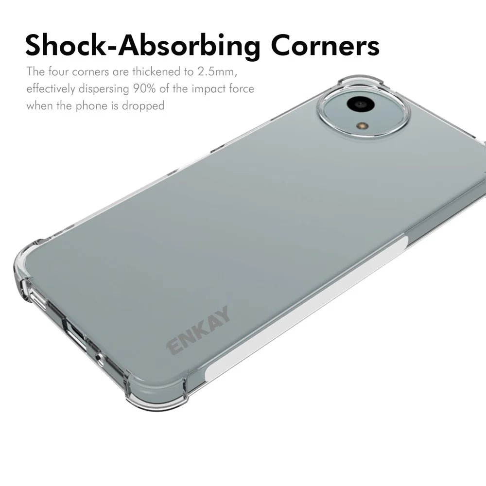 ENKAY HAT PRINCE For Sharp Aquos Wish4 TPU Case Anti-Drop Crystal Clear Phone Cover - 2