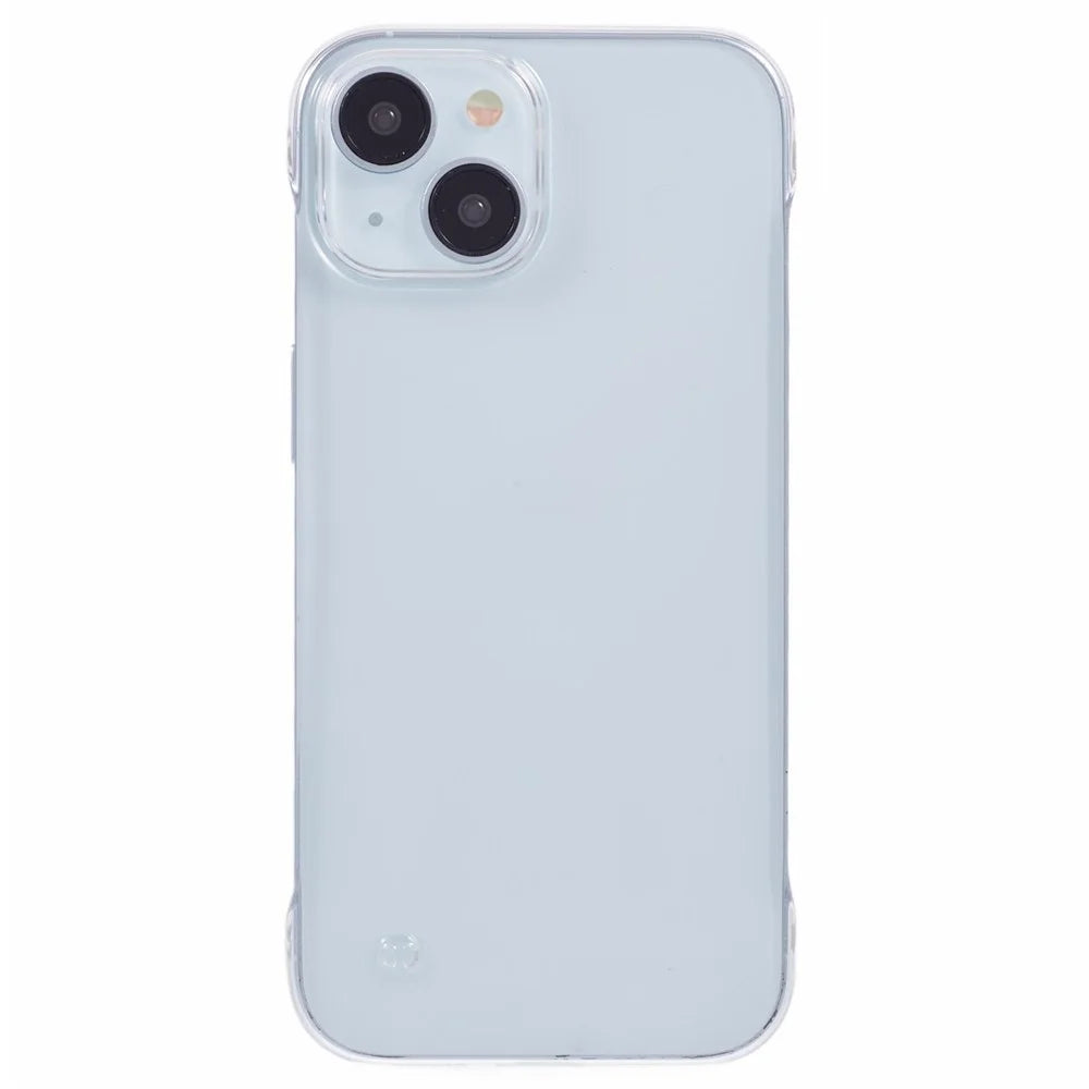 For iPhone 15 Frameless Case Shockproof Hard PC Phone Cover Clear Back - 3