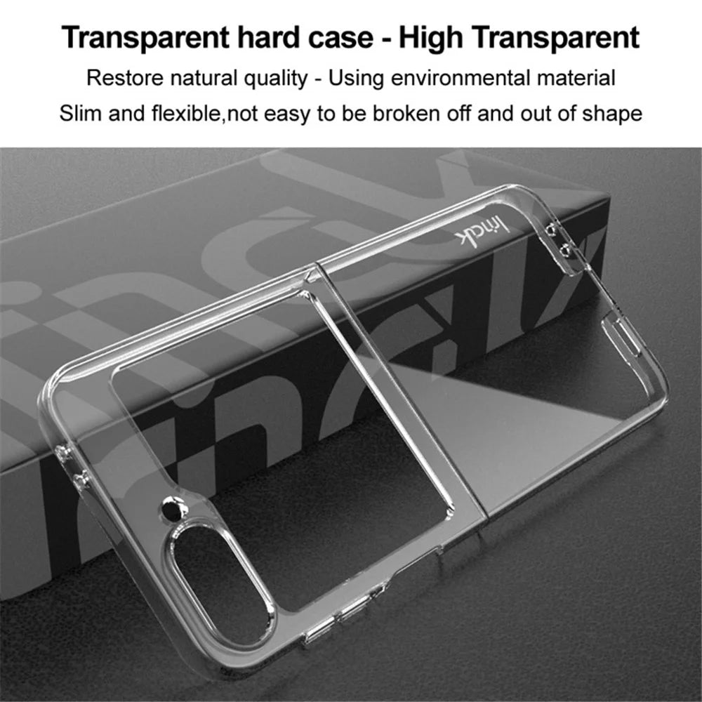 IMAK Crystal Case II Pro for Samsung Galaxy Z Flip7 FE 5G / Z Flip6 5G Clear Case Two-Piece PC Phone Cover (Upper Cover+Lower Cover) - 7