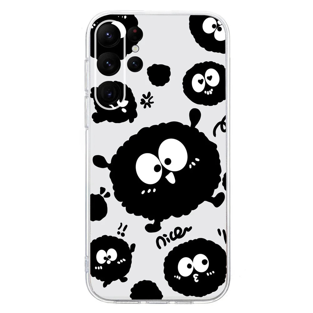 For Samsung Galaxy S24 Ultra Case Anti-Drop TPU Phone Cover Pattern Printing - Black Briquette - 2